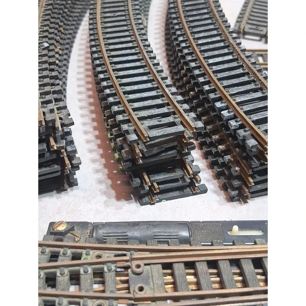 Vintage Lot Of 86 Pieces HO 1/87 Scale Train Brass Curved Straight Track Mixed